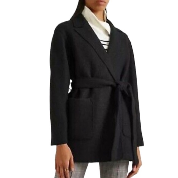 J Crew Sabina Boiled Wool Belted Wrap Coat - Picture 1 of 5